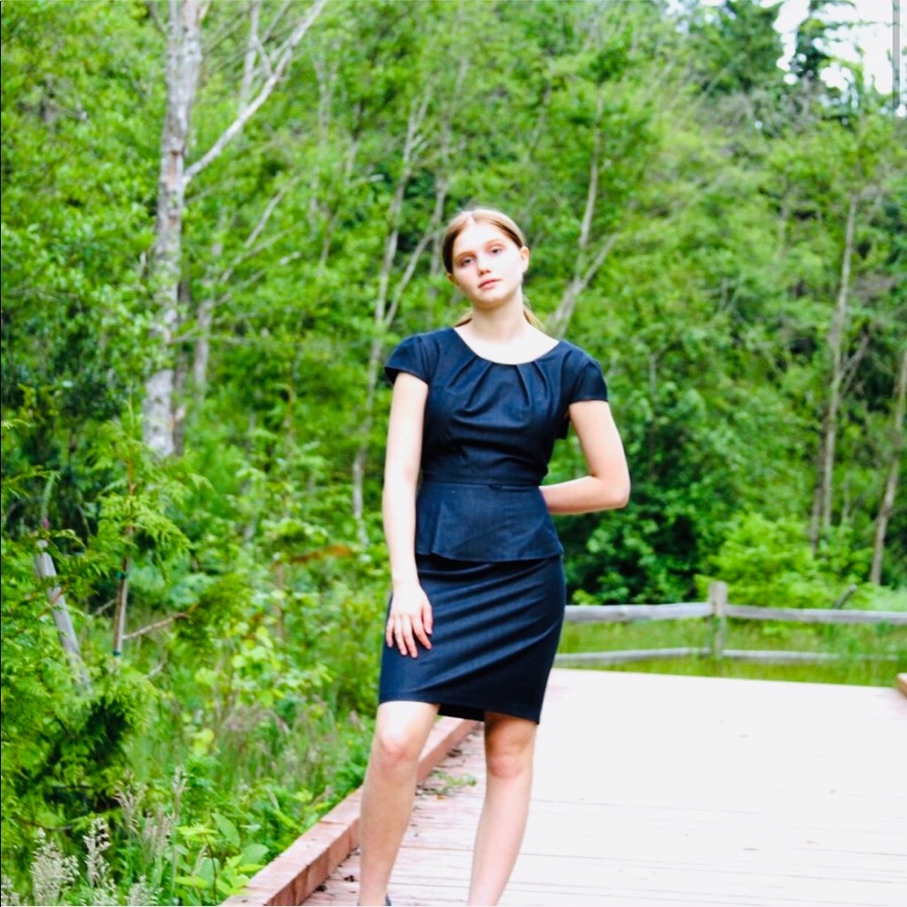 ✨✨connected apparel Midi Peplum Dress NWT✨✨